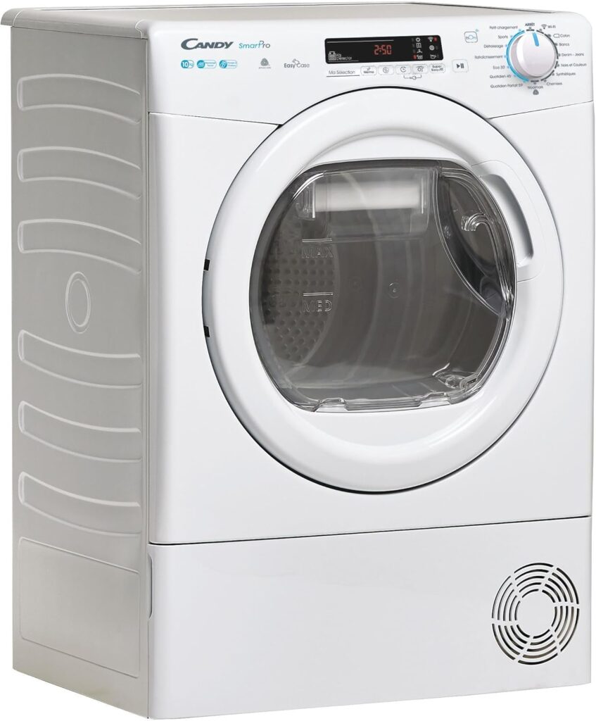 Avis CANDY Smart Pro CSOE H10A2DE-47 : Un sèche-linge connecté à pompe à chaleur de 10 kg 3 avis CANDY Smart Pro CSOE H10A2DE 47.