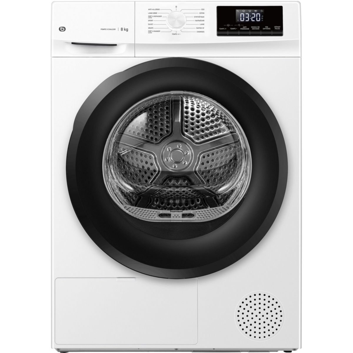 Avis Sèche linge pompe à chaleur ESSENTIELB ESLHP8-4b — Test & Prix Boulanger 2026