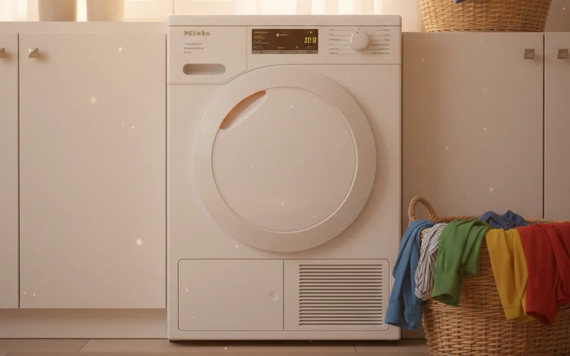 Avis Miele TCA 520 WP : séchoir Miele dans une buanderie