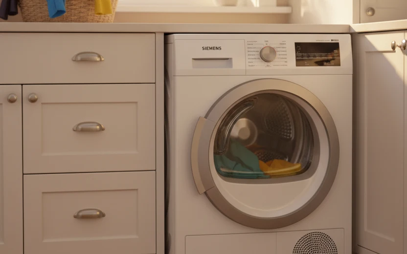 Avis Siemens WT47W491FF : sèche-linge Siemens dans une buanderie